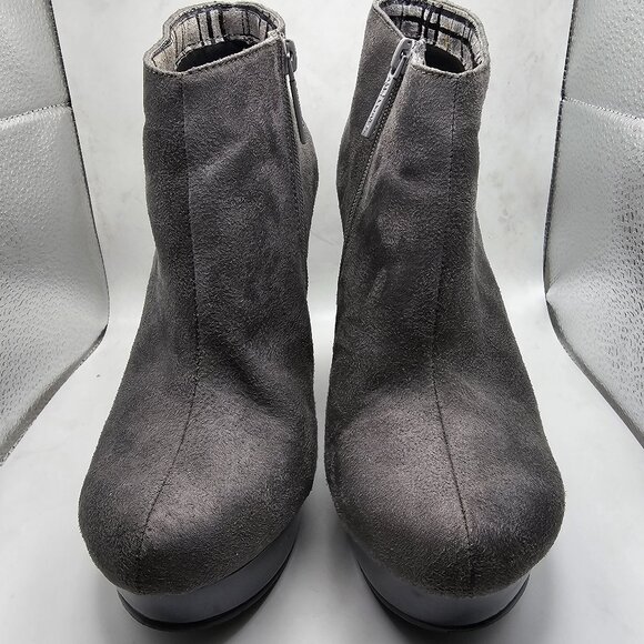 Michael Antonio Studio Gala Grey Wedge Ankle Boots 7 - Picture 3 of 13